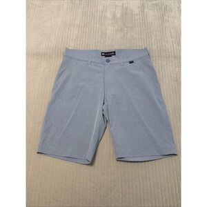 Travis Mathew Shorts Mens 30 Navy Blue Chino 8" Inseam Stretch Golf Casual Sport